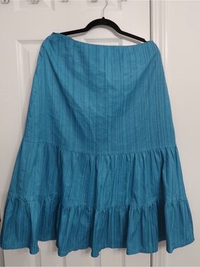 Nine&Company Vintage Blue Tiered A-Line SkirtWomen size 8